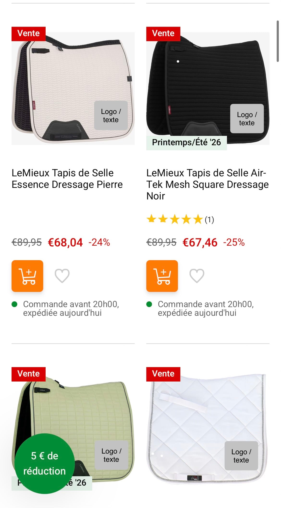 Prestation – Flocage sur ton tapis & ton licol